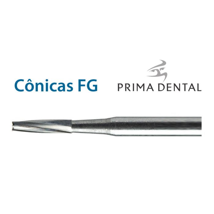 Brocas Carbide Cônicas de Cabeça Longa FG Prima Dental Angelus